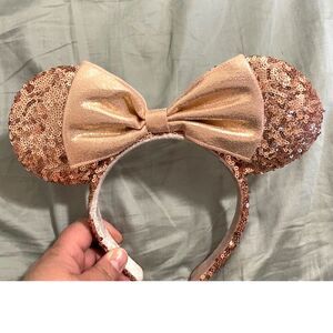 Pink sequent Minnie Mouse Ears Headband Disney